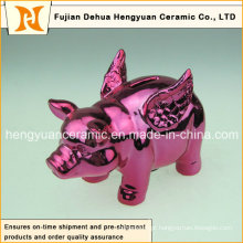 Lovely Pink cerâmica Pig Piggy Bank para decoração de casa